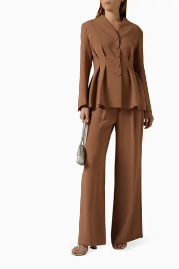 Panelled Button Blazer