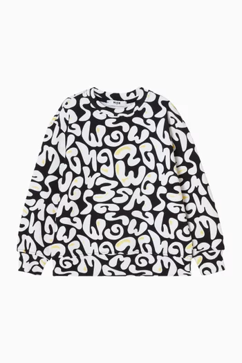 سويت شيرت بفتحة رقبة مستديرة