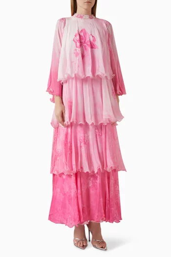 Tiered Maxi Dress in Chiffon