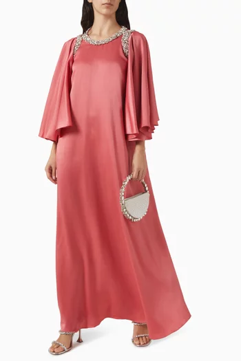 Crystal-embellished Dress in Crepe