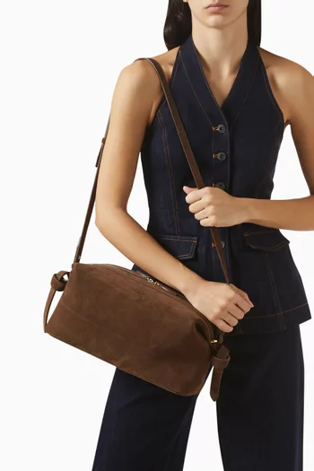 Brioche Pouch in Suede