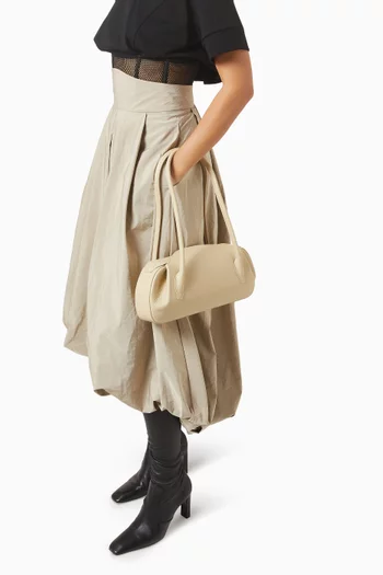 Mini Oyster Shoulder Bag in Pebble Grain Leather