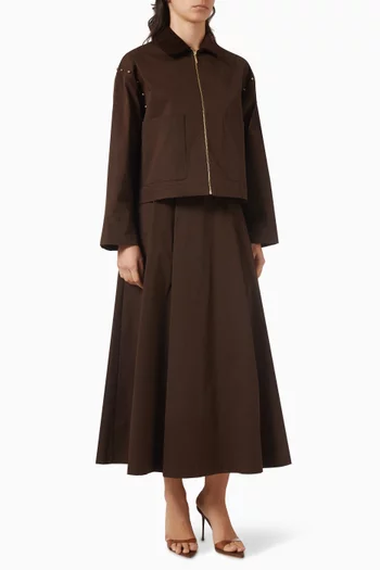 طقم تنورة بسحّاب