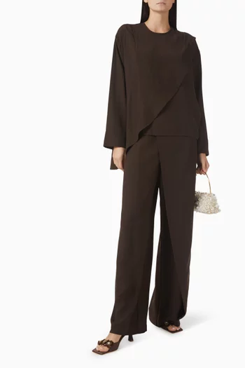 طقم بنطال بدرابيه