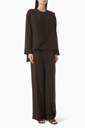 طقم بنطال بدرابيه