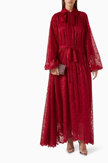 Scarf-neckline Maxi Dress