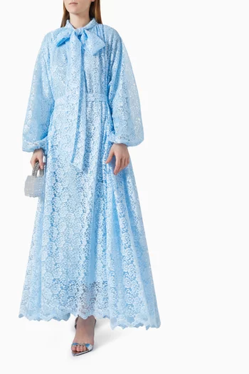 Scarf-neckline Maxi Dress