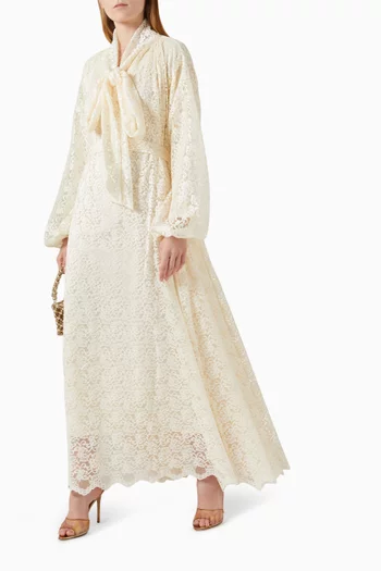 Scarf-neckline Maxi Dress