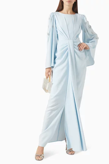 Crystal-embellished Dress in Crepe