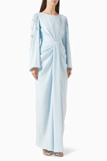 Crystal-embellished Dress in Crepe