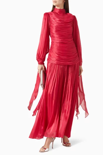 Gathered Dress in Organza