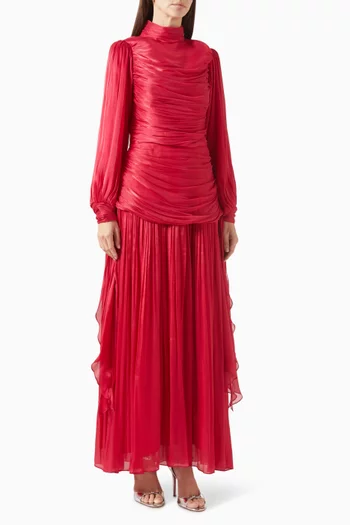 Gathered Dress in Organza