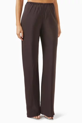 Naomi Wide-leg Pants in Silk