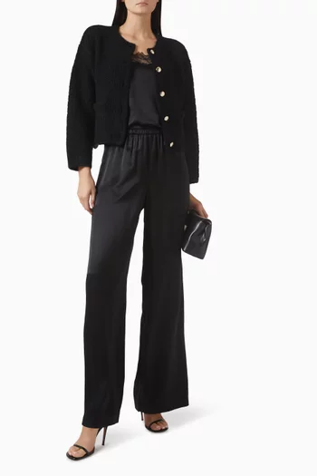 Charlene Cropped Buttoned Jacket in Cashmere