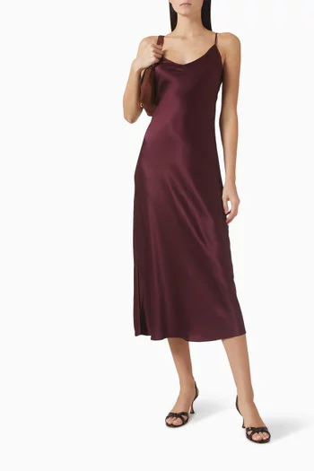 فستان تايلور طويل سهل الارتداء حرير