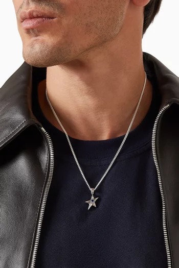 Blue Stelle Necklace in Sterling Silver