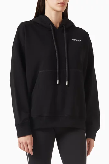 كنزة بغطاء رأس سكيت بطبعة نصف أسهم