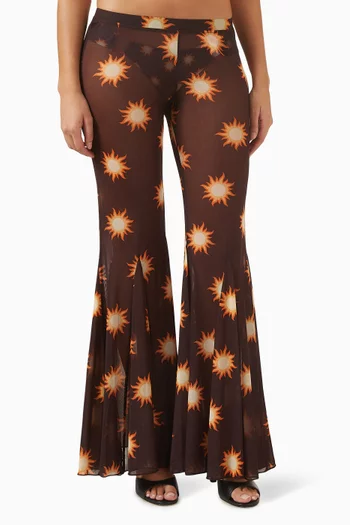 بنطال ستيف للارتداء فوق لباس السباحة قماش شبكي