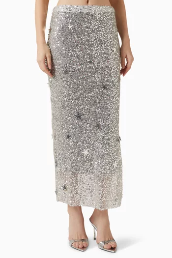 تنورة رينا مزينة بتطريزات