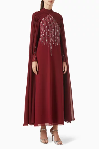 Criss-cross Pleated Gown