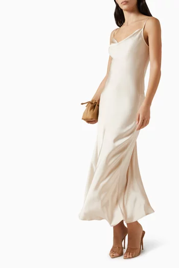 Cami Cowl Dress in Satin