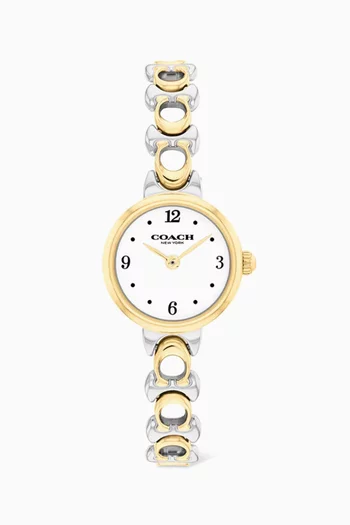 Iris Quartz Stainless Steel Watch, 22mm