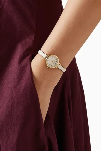 ساعة ايريس كوارتز بسوار جلد، 22 مم