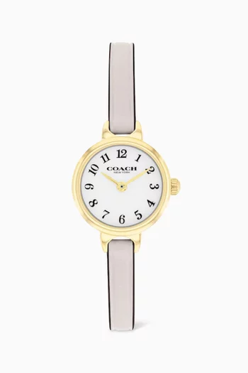 ساعة ايريس كوارتز بسوار جلد، 22 مم