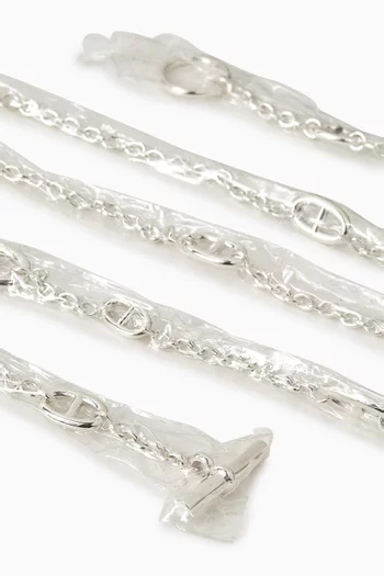 Unused Farandole Long Necklace in Sterling Silver