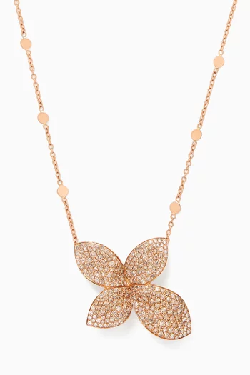 Giardini segreti Diamond Necklace in 18kt Rose Gold