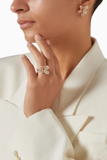 Petit Garden Dragonfly Diamond Ring in 18kt Gold