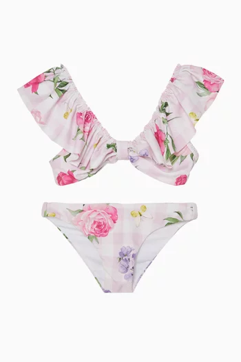 Floral Gingham Bikini
