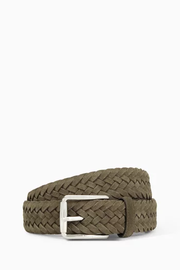 Woven Belt in Suede