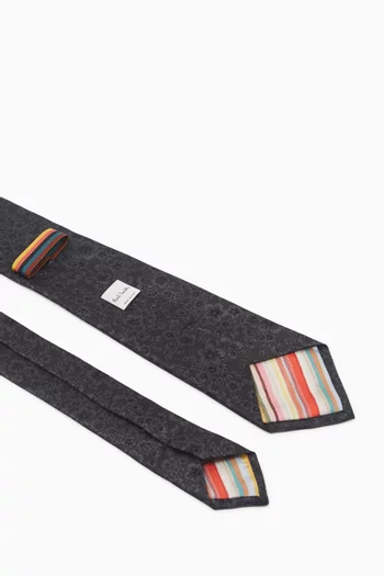 ربطة عنق جاكار بنقشة زهور