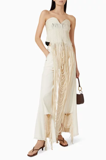 Astoria Fringe Jeans in Denim