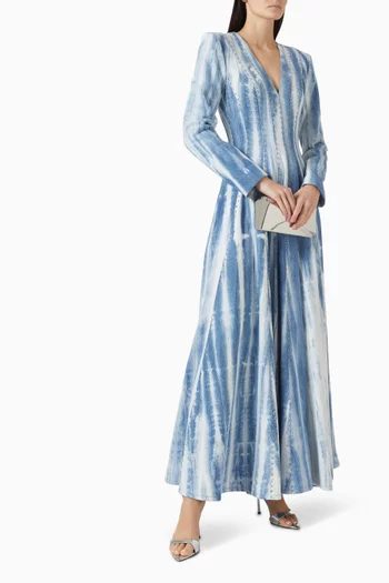 Embellished Cape Dress