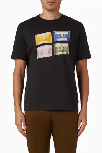 Tapes T-shirt in Cotton