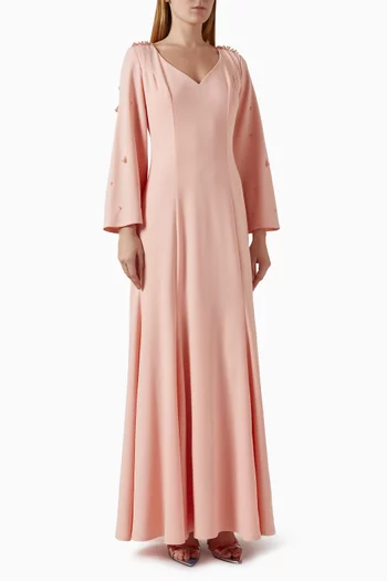 فستان سهرة مطرز بخرز