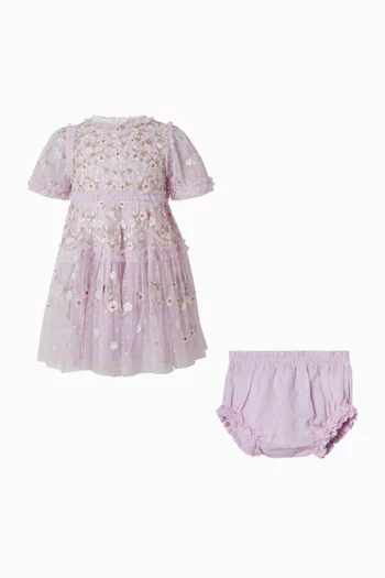 فستان جارلاند مزين بأشرطة