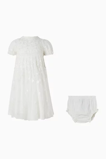 فستان جارلاند مزين بأشرطة