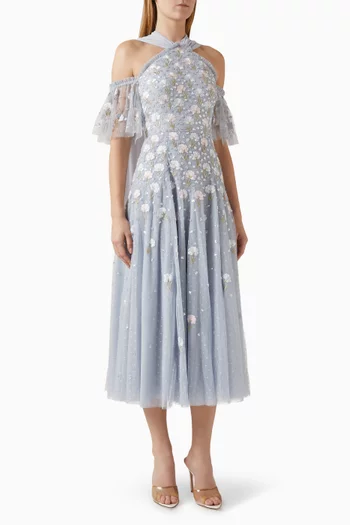 فستان باليرينا ديتسي بنقشة زهور الهندباء