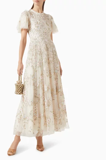 Lunaria Wreath Ankle Gown