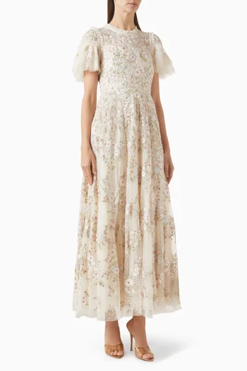 Lunaria Wreath Ankle Gown