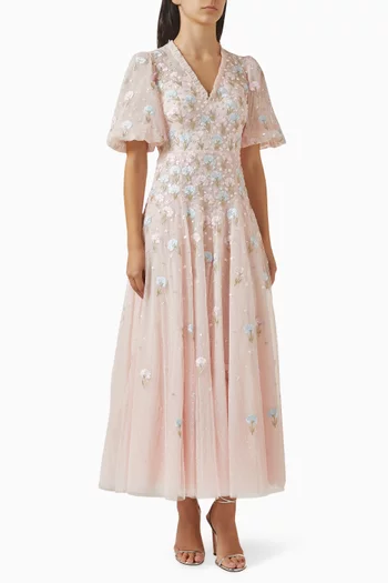 Dandelion Ditsy Ankle Gown