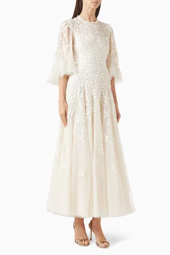 Scatter Blossom Ankle Gown