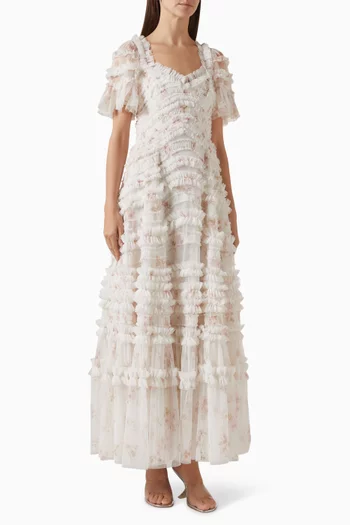 Magnolia Ditsy Amara Ruffle Gown