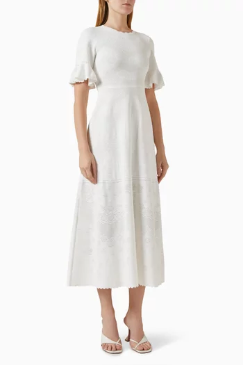 Scallop Lace Pointelle Knit Gown