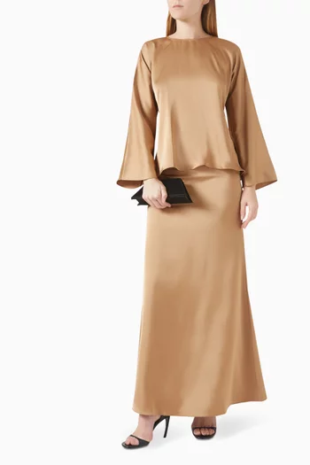 Back Tie-up Top in Satin-silk