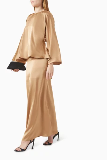 Maxi Skirt in Satin-silk