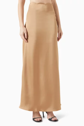 Maxi Skirt in Satin-silk